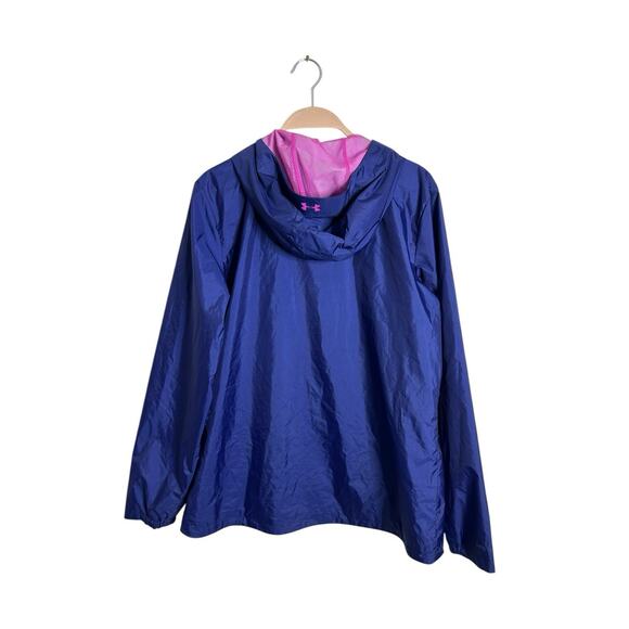 Under Armour Forefront Rain Jacket Womens Purple Large 1321443 - Picture 2 of 3